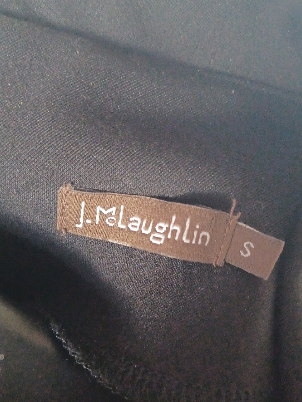 J. McLaughlin Black Mock-Neck A-Line Mini Dress with Pockets - Picture 6 of 8
